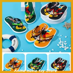 Children'S Flip Flops Are Comfortable Slip Resistant And Wear-Resistant Suitable For Cartoon Men'S Slippers Aged 8-12 Outdoor