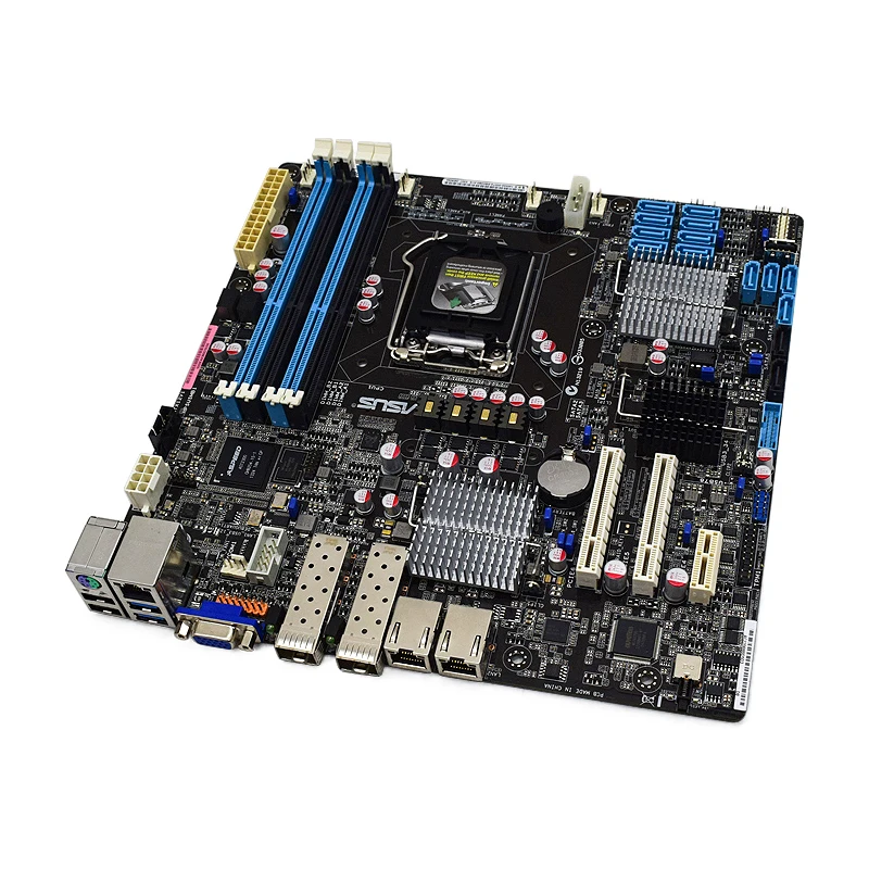 ASUS P9D-MH/SAS/10G-DUAL +I3 4170 cpu 1150 Motherboard set Intel C224 4×DDR3 32GB  4×SATA III 2×USB3.0 UATX