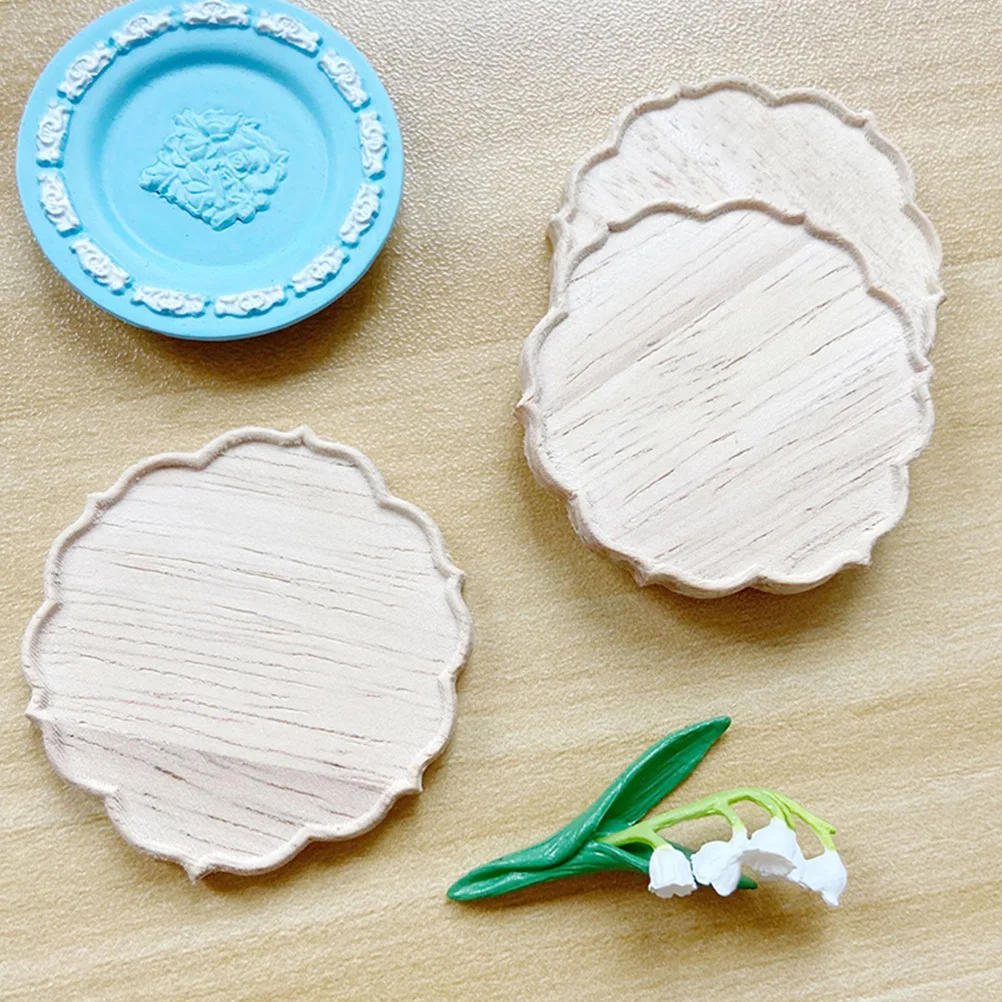 1 pçs mini bandeja de madeira decoração casa bonecas elegante acessório exclusivo sala estar cozinha foto adereços decoração casa mini bandeja modelos