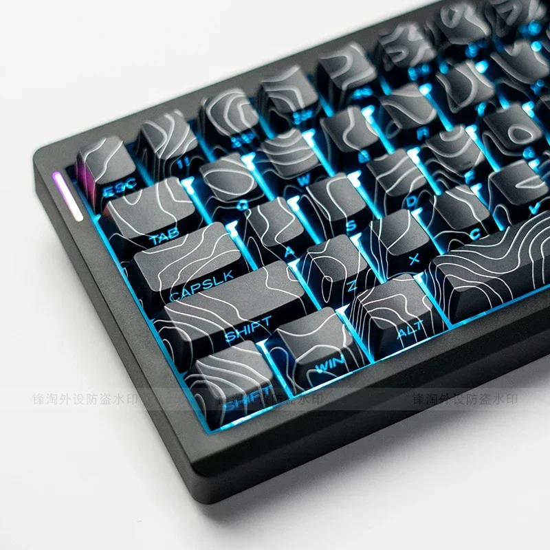 

Contour Side Engraved Transparent Keycap Original Height PBT Sublimation 61/68/75/87/09/108