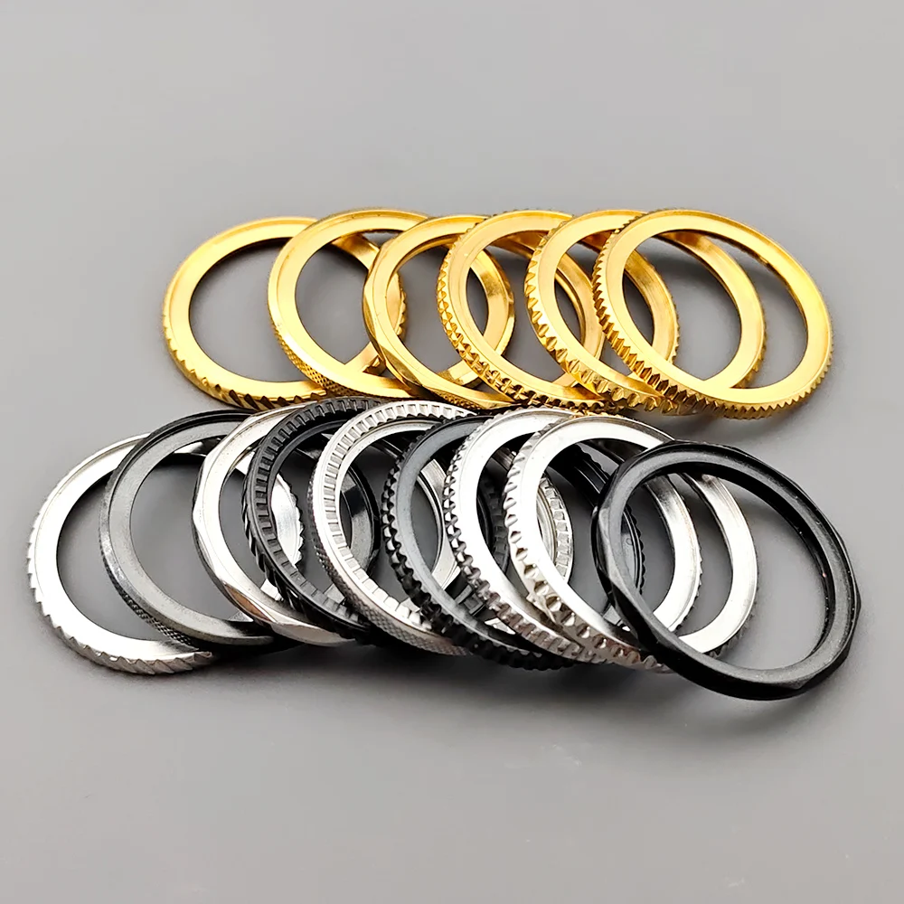 

Customized Skx007 Steel Bezel and Spring click Fit SKX007 SRPD Watch Cases Rotating bezel for 38mm steel bezel insert parts