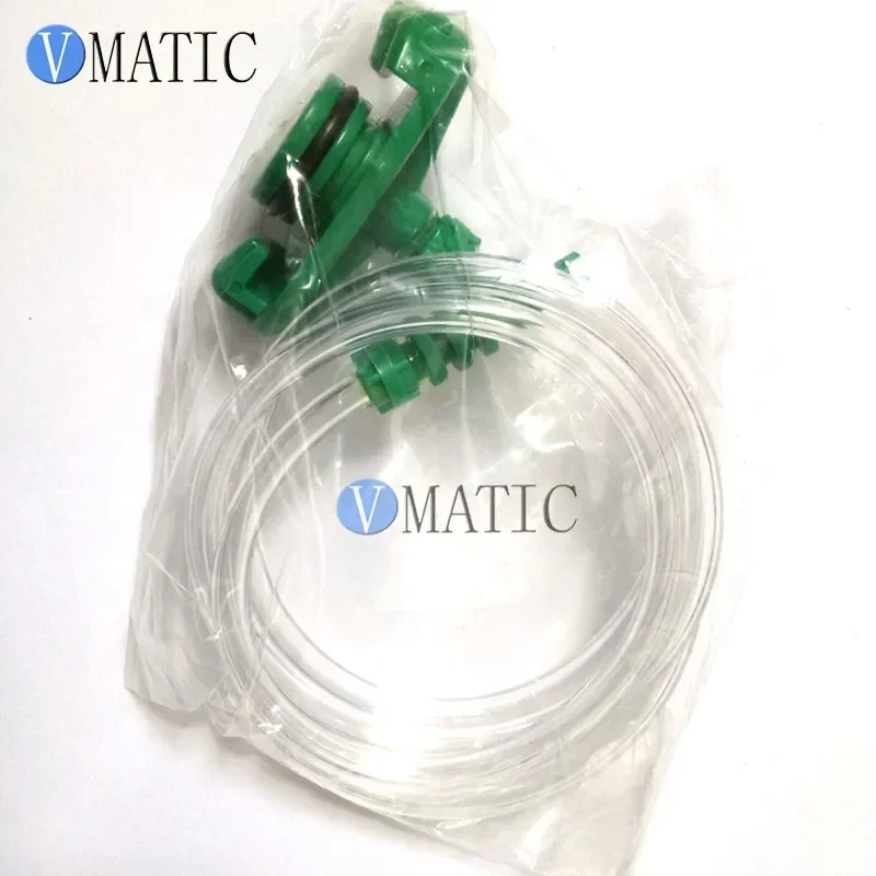 Free Shipping 5 Sets 30cc/ml Dispensing Pneumatic Syringes Adapter With Barrel & Needles