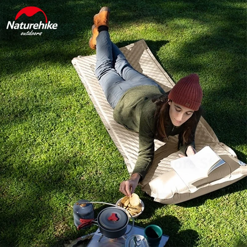 

Naturehike Camping Sleeping Pad Thickened Automatic Inflatable Mat Portable Lightweight Waterproof Outdoor Travel Sleeping Pad