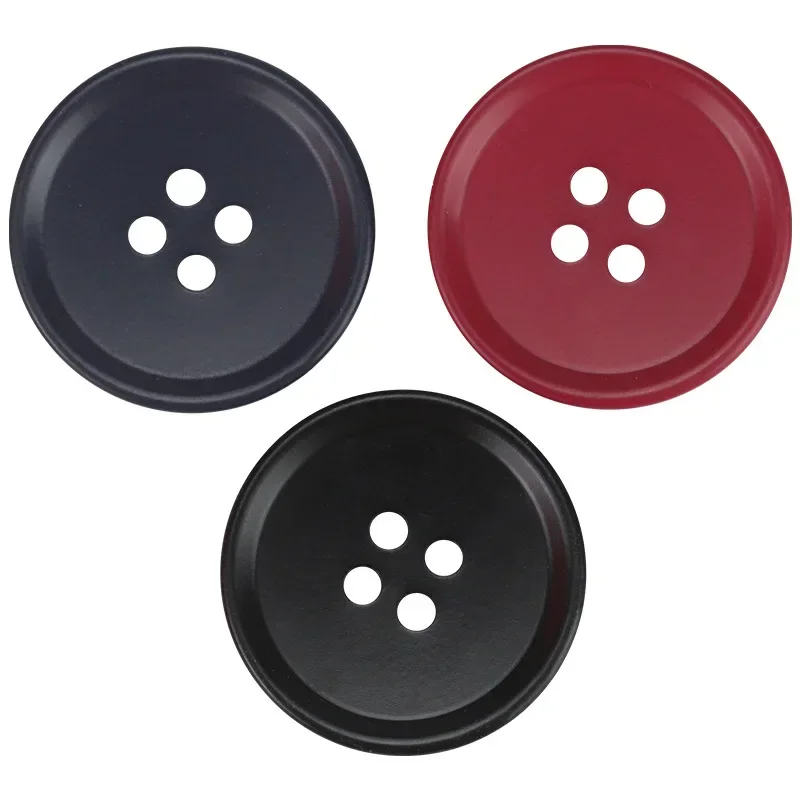 10PCS Round Coat Buttons Beautiful 4-hole Resin Buttons Woman Overcoat Woolen Cloth Apparel Accessories