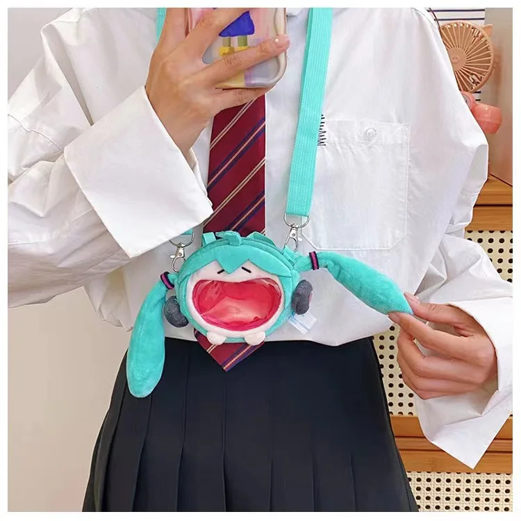 Mini monedero bonito Hatsune Miku, bolso de hombro de felpa Y2K, bolso Ita de Anime japonés, mochila escolar para estudiante, regalo de cumpleaños para Cosplay para chica