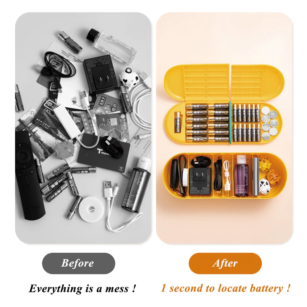 New AA AAA Battery Storage Box Stackable Battery Button Cell Holder Case Battery Capacity Tester Battery Protection Container