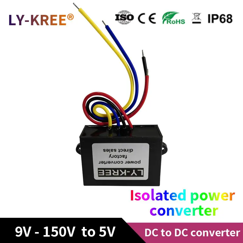 DC-DC completamente isolato 12V 24V 36V 48V 60V 72V 80V 100V 110V a 5V DC convertitore di alimentazione Step Down convertitore Buck 1A 3A 5A 8A