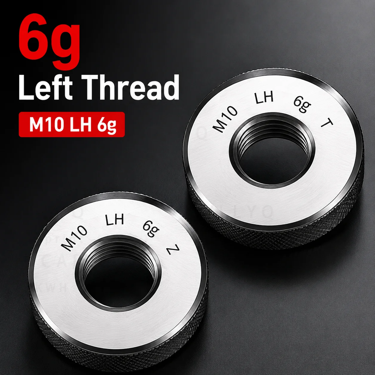 1SET Left Thread Ring Gauge Plug Gauge 6g M1 M2 M3 M4 M5 M6 M7 M8 M10 M12 M20 M22 M60 3 Thread Pitch Smooth Gauge Measuring Tool