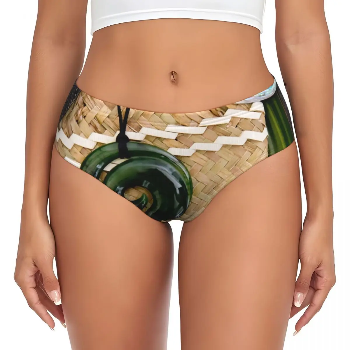 

Женские трусики с тематикой культуры маори Новой Зеландии, комфортные трусики Greenstone Koru, нижнее белье, подарки на День святого Валентина, трусы