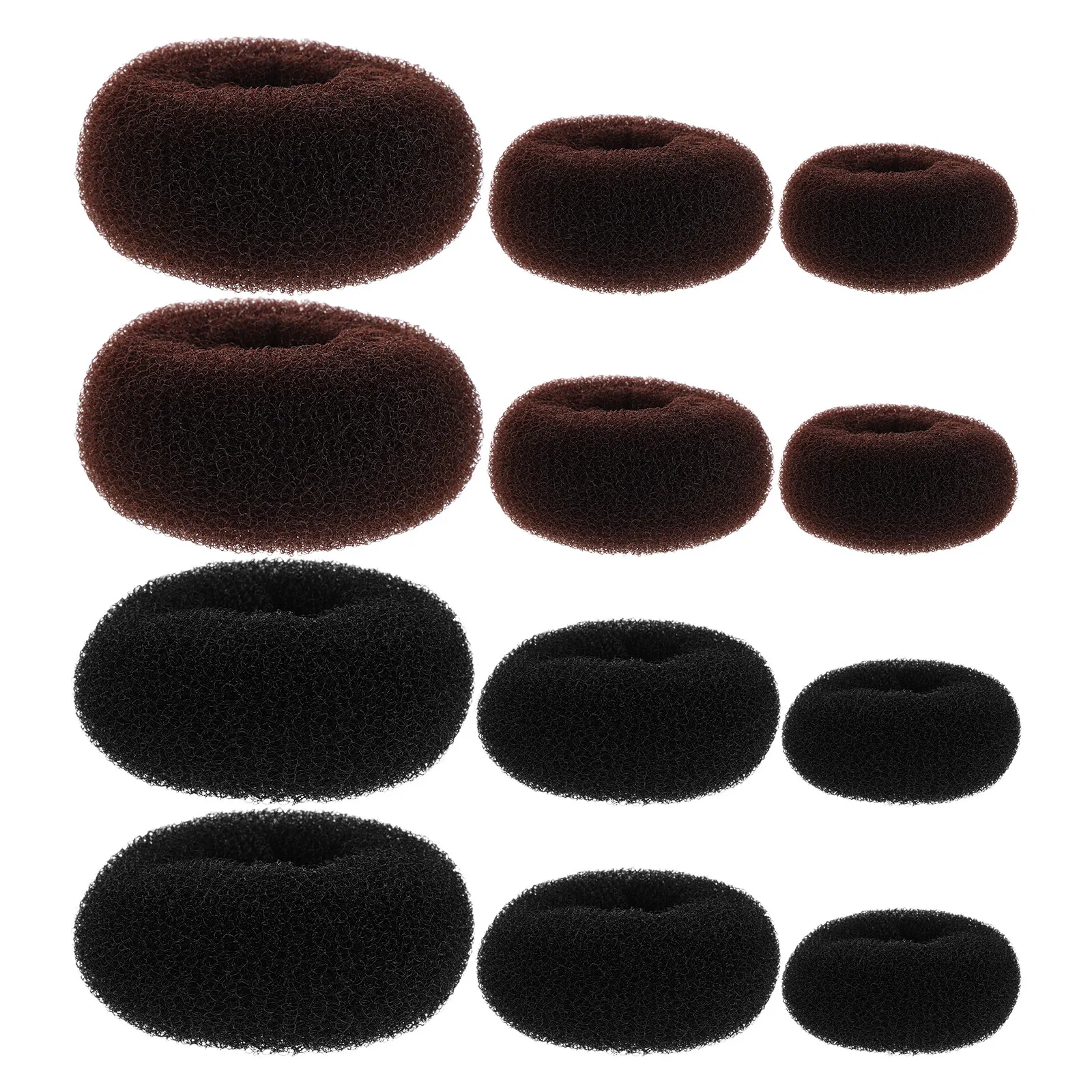 

12Pcs Hair Donut Bun Shapers Medium Large Extra-Large Sizes Ballet Bun Maker Rings Hair Accessories Easy Updo Styling for Women
