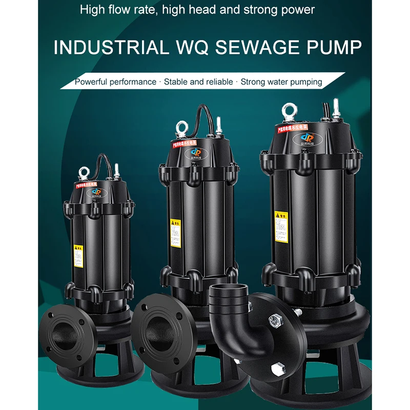 Pompa sommergibile per acque luride ad alto flusso per serbatoio settico Pompa di sollevamento efficiente a testa alta liquami fecali per acqua pulita per il trattamento delle acque reflue