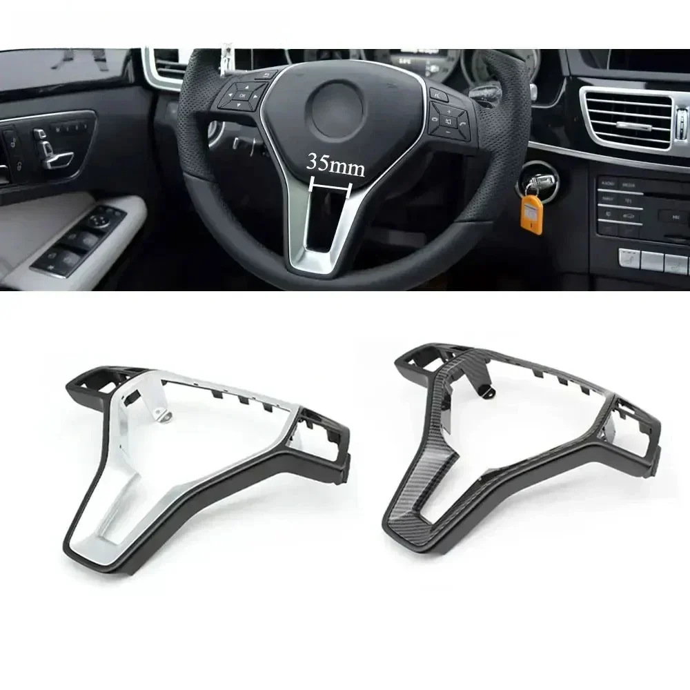 

Silver Carbon Fiber Steering Wheel Outer Frame Cover Trim For BENZ C E GLK CLS Class W176 W246 W204 W212 GLK204 W156 W117 W218