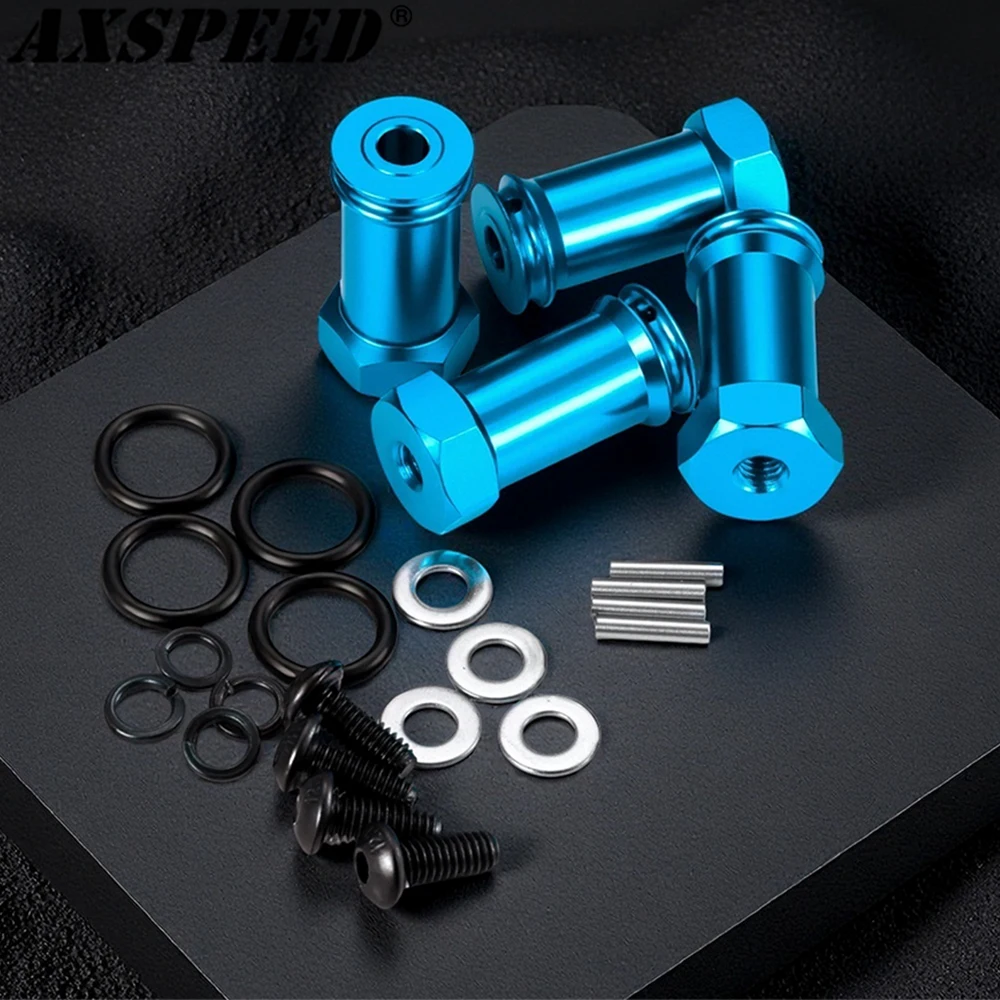 AXSPEED 4Pcs 12mm Hex Wheel Hub Drive Adapter 20/25/30mm Extension Combiner for 1/10 Axial SCX10 Wraith TRX4 TRX6 D90 Parts