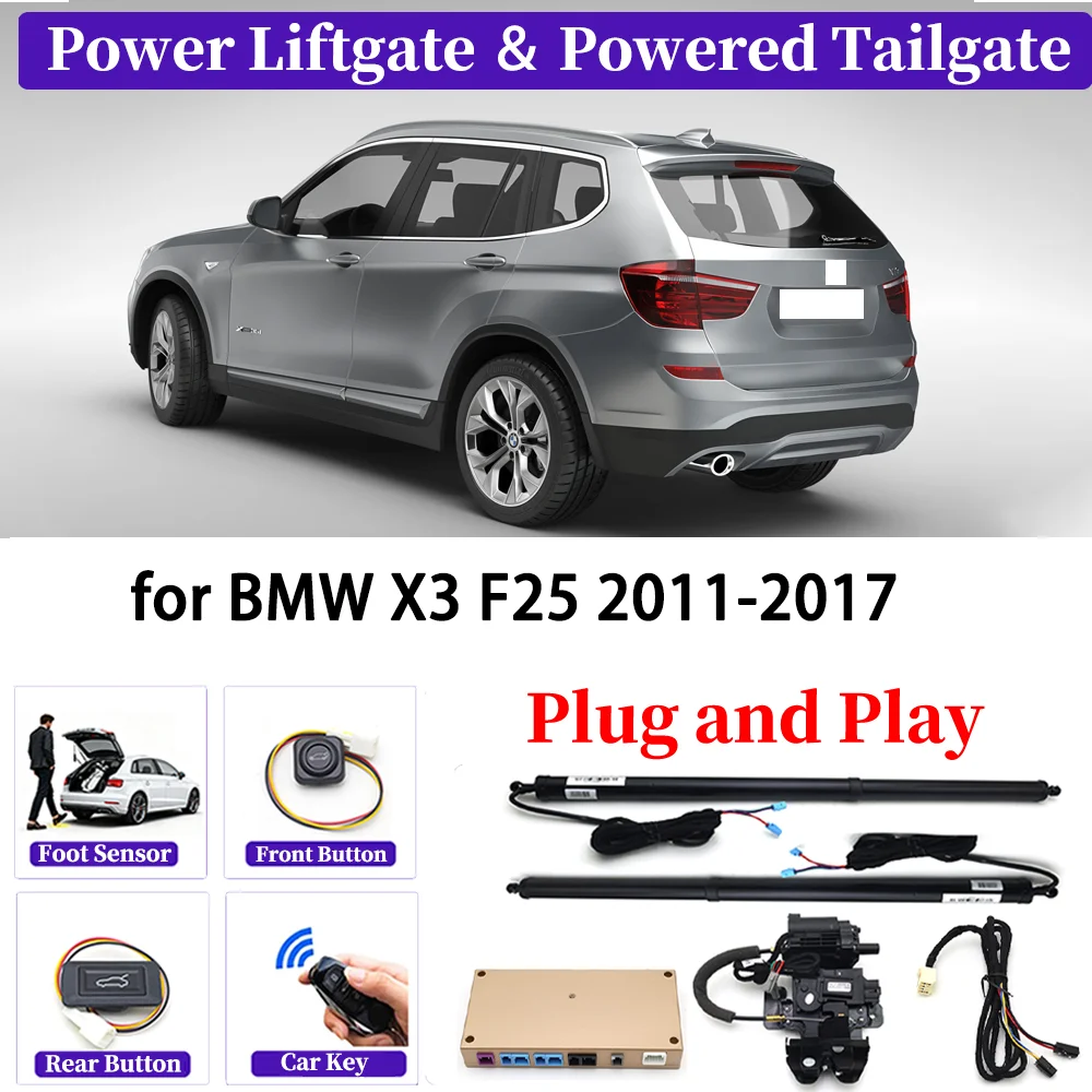 

ZJCGO for BMW X3 F25 2011-2017 OEM Upgrade Car Automatic Power Liftgate Kit Smart Auto Electric Tailgate System Plug and play
