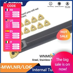 MWLNR S16Q-MWLNR06 S20R-MWLNR06 S25S-MWLNR06 Draaibankfrees CNC Draaigereedschaphouder Carbide wisselplaat WNMG06 CNC Snijgereedschap Set