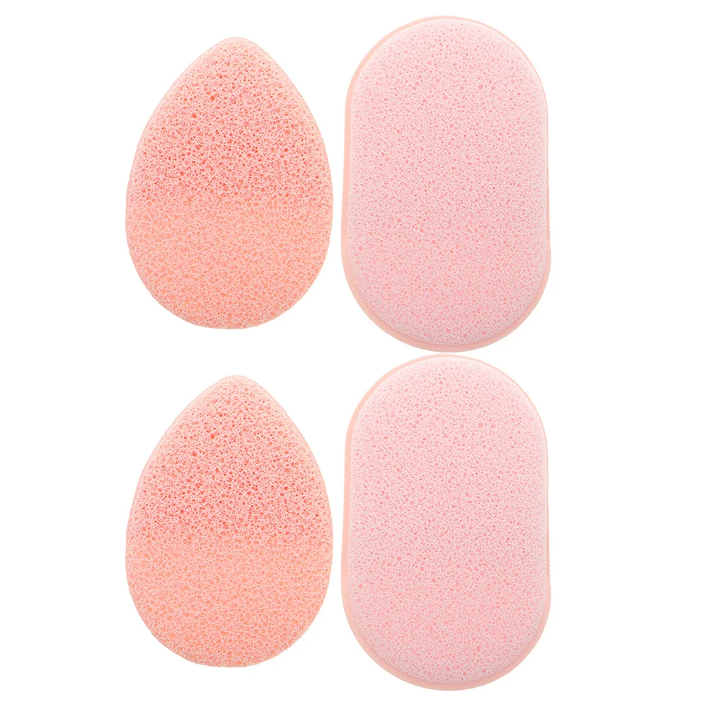 2Sets Face Cleansing Sponges Glove Style Deep Cleaning Makeup Remover Facial Exfoliator Soft Sponge for Women Travel Face