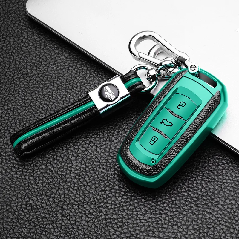 TPU Leather Car Key Cover Bag Case Shell Holder for Geely Atlas Boyue NL3 EX7 Emgrand X7 Borui SUV GT GC9 Protector Accessories