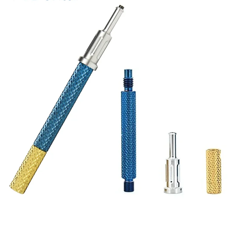 1Pc Dental Implant Locator Core Tool Universal Insertion Extraction Tool Remove Locator 3 in 1 Core Tool Metal Handle