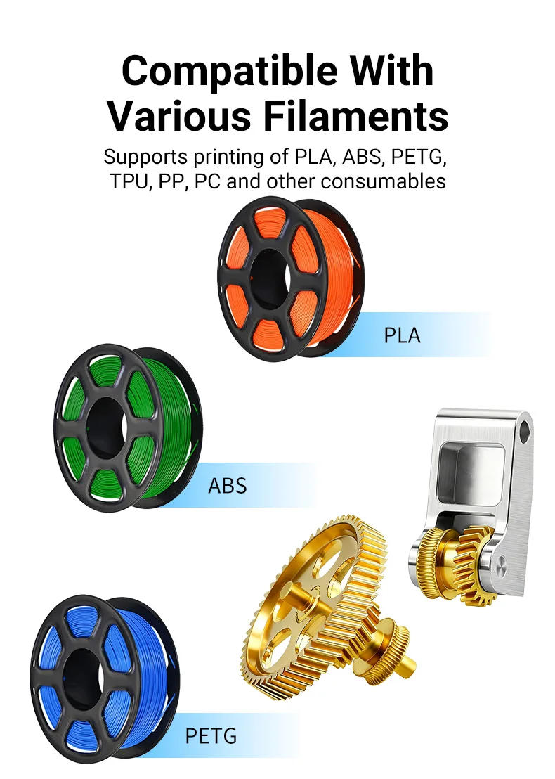 Vollmetall-Extruder-Getriebesatz aus gehärtetem Stahl für Bambu Lab A1 Mini A1 X1 X1C P1P P1S P2S DLC – Nano-beschichtetes Antriebszahnrad-Upgrade – Detail 14