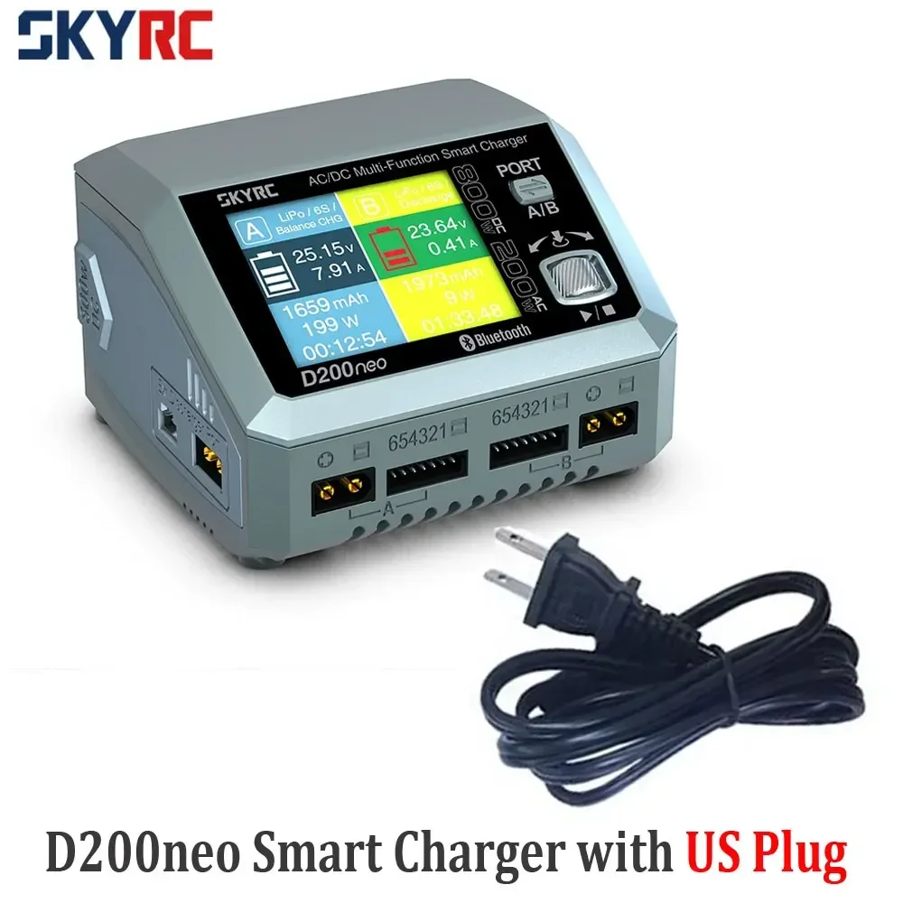 SKYRC D200neo Oplader AC 200W DC 800W 1-6S Lipo Batterij Balans Lader Ontlader multifunctionele Slimme Oplader