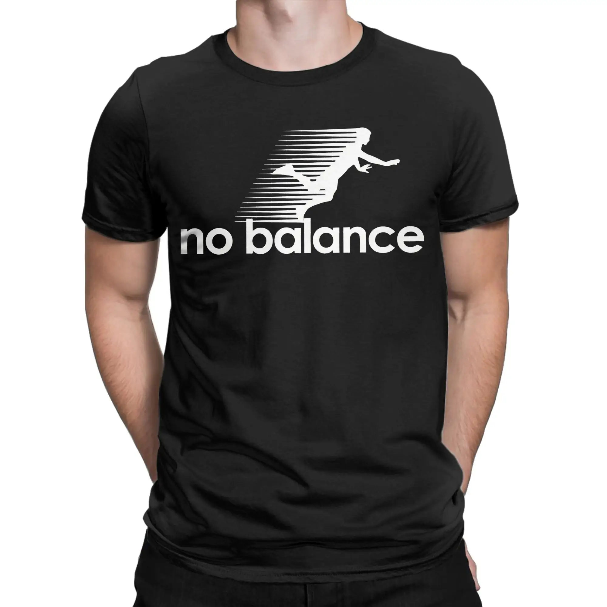 Cool No Balance T-Shirt Men Crewneck Pure Cotton T Shirts  Short Sleeve Tees Party Clothes