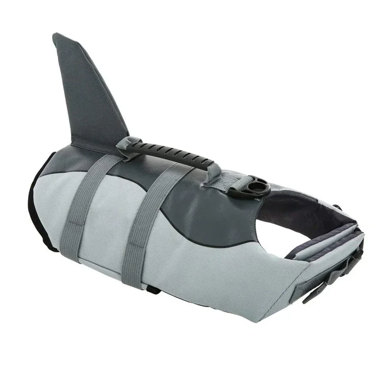 Pet shark cartoon swimsuit, dog swimming safety, large, medium and small dog buoyancy vest