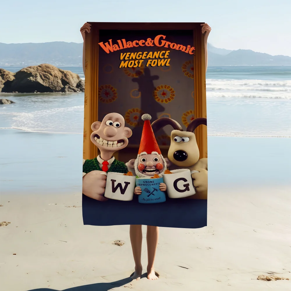 Cartoon W-Wallace and Funny G-Gromit Towel Soft Pool Gift For Travel Gym Shower Camping Quick Dry Sports Large Beach Towel