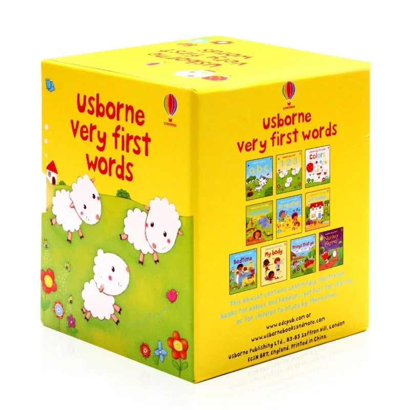 Imagem -05 - Usborne Very First Words Hardcover Board Book Childrens Enlightenment Educational Picture Textbook Inglês Livros 10 Livros por Conjunto