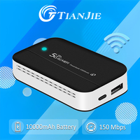 TIANJIE PW100 4G LTE Smart Wifi Hotspot Router with 10000mAh Power Bank,150Mbps High-Speed WiFi,Wireless Portable Mifi Router