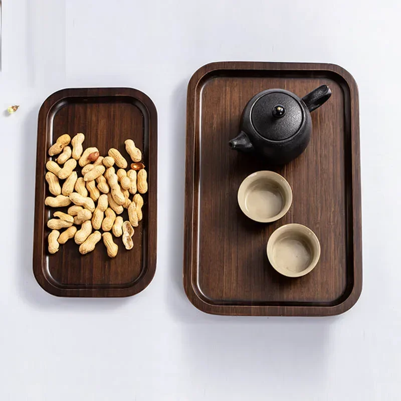 Walnut Color Tea Plate, Bamboo  Kitchen  Teaware, Nordic Wooden Sushi and Dim Sum Tray, Surprise Price, Tea Tray