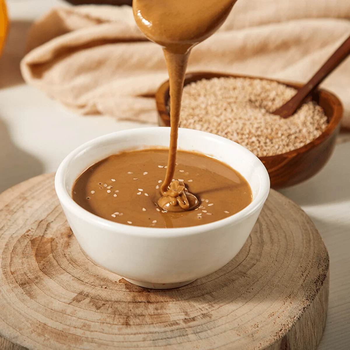 [5 Packs] LIUBIJU Premium Mixed Sesame Paste - 300g Each, Authentic Asian Flavor