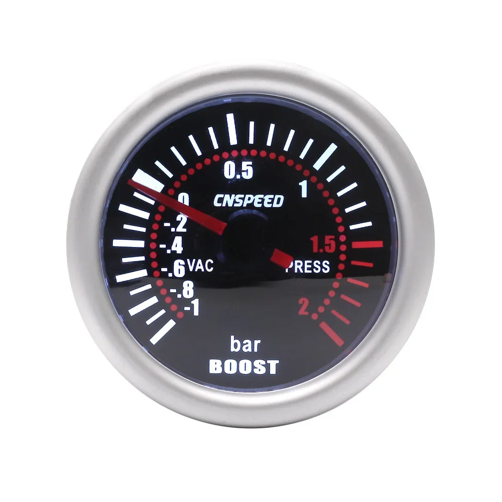 CNSPEED 2"52mm Universal Car Auto LED 12V Turbo Boost Gauge PSI&BAR Pointer Meter with Turbocharger Boost Electronic Controller