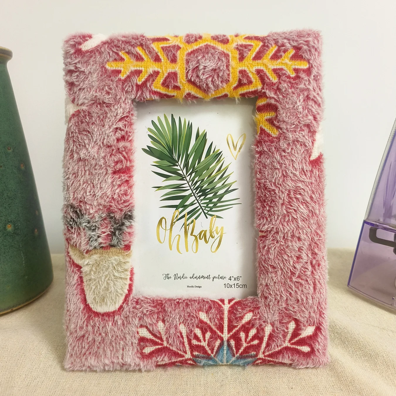 Plush Picture Frame Glow-in-the-dark Flannel Hollow Picture Frame European And American Fine Cloth Table Glow-in-the-dark Pictur