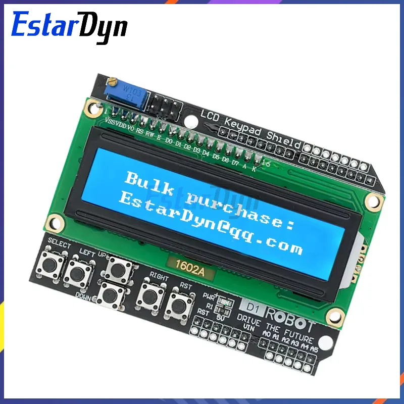 Estardyn 1602 LCD Keypad Shield LCD1602 LCD 1602 Module Display For Arduino ATMEGA328 ATMEGA2560 raspberry pi UNO blue screen