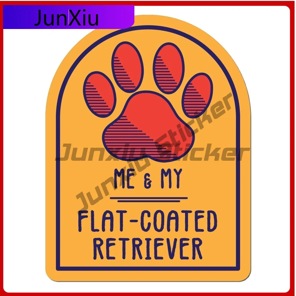 

Me and My FlatCoated Funny Car Laptop Window Bumper Waterproof Vinyl Decal Sticker Retro Unique Trendy Vintage Retro