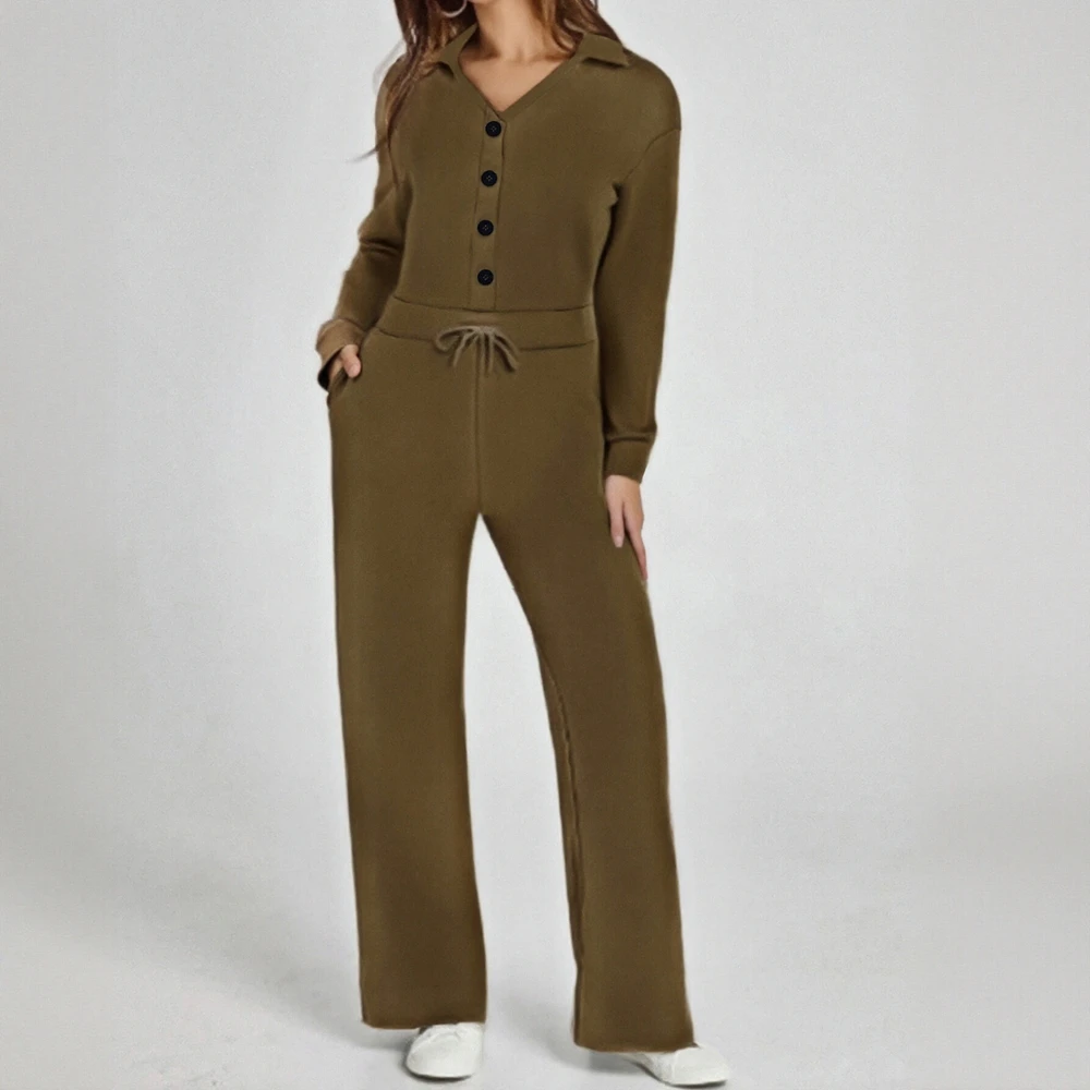 

Повседневный комбинезон с круглым вырезом, весеннее платье, осенний удобный женский цельный костюм без украшения