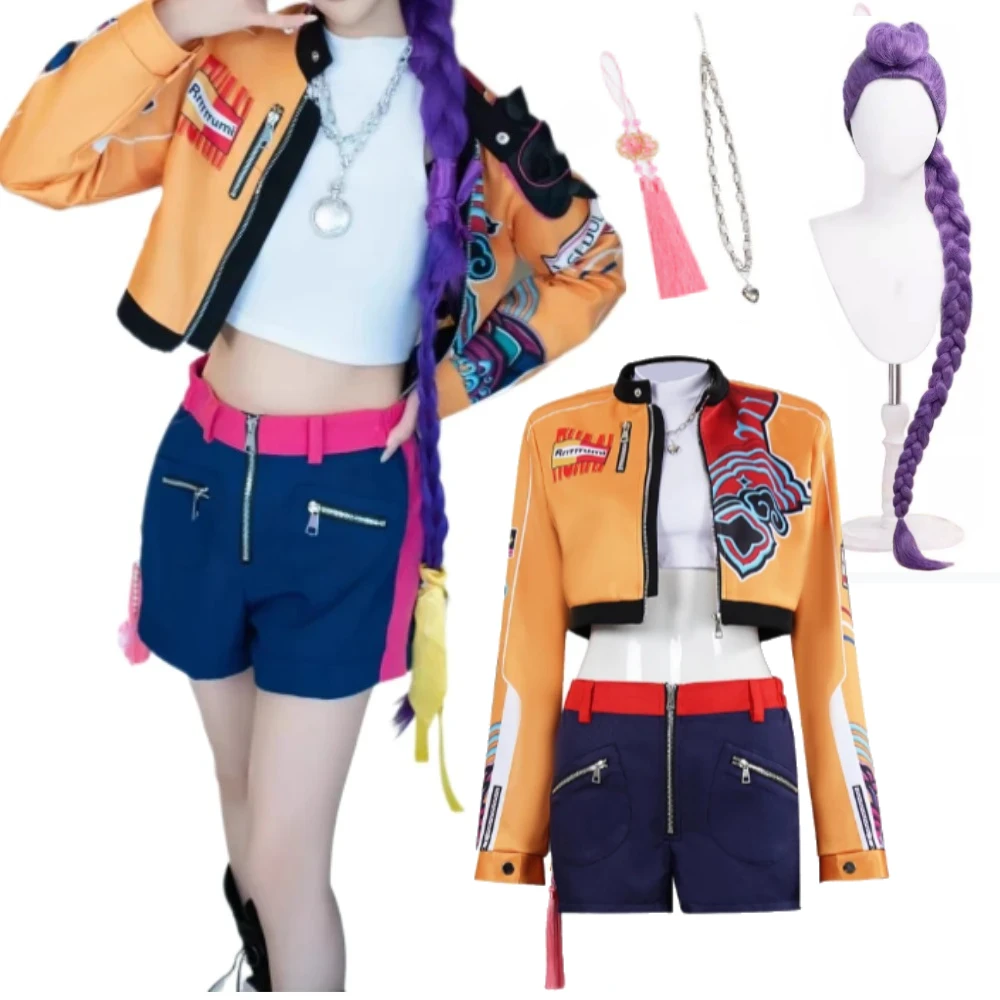 

Anime Kpop Demon Hunters Cosplay Rumi Mira Zoe Superstar Cosplay Costume Full Set Group Suit Women Halloween Party Roleplay