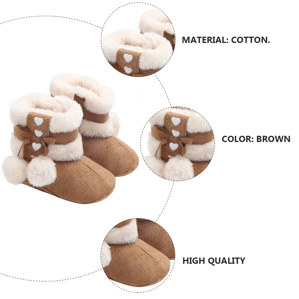 

Snow Boots for Toddlers Winter Shoes Infant Prewalkers Baby Newborn Cotton