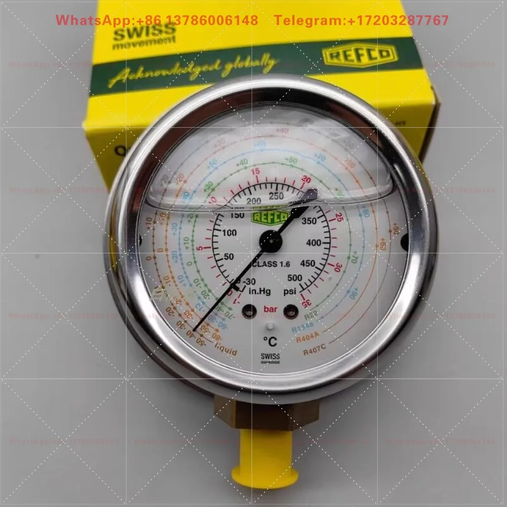 Original hydraulic gauge MR-306-DS-R22 MR-206-DS-R407C oil gauge