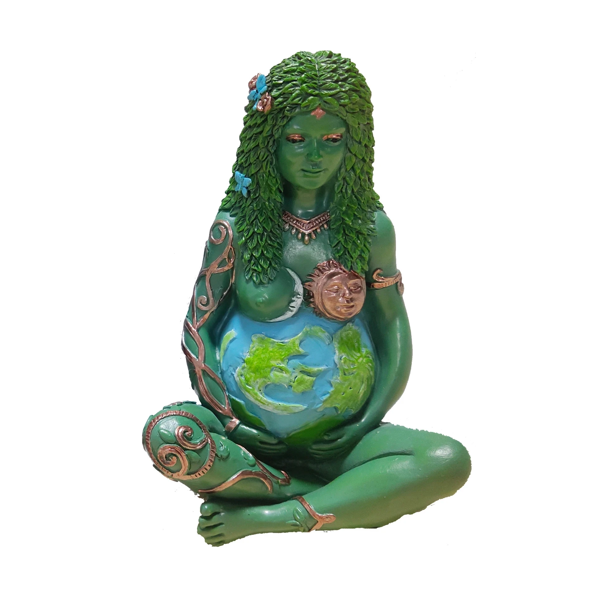 Resin Statue of The Earth Victory Goddess Giya Earth Mother Sculpture Ornaments Nordic Living Room Decoration Desk Accessories