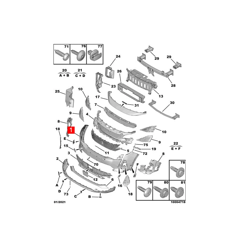 

Front Bumper For Peugeot 4008 5008 YL01782880