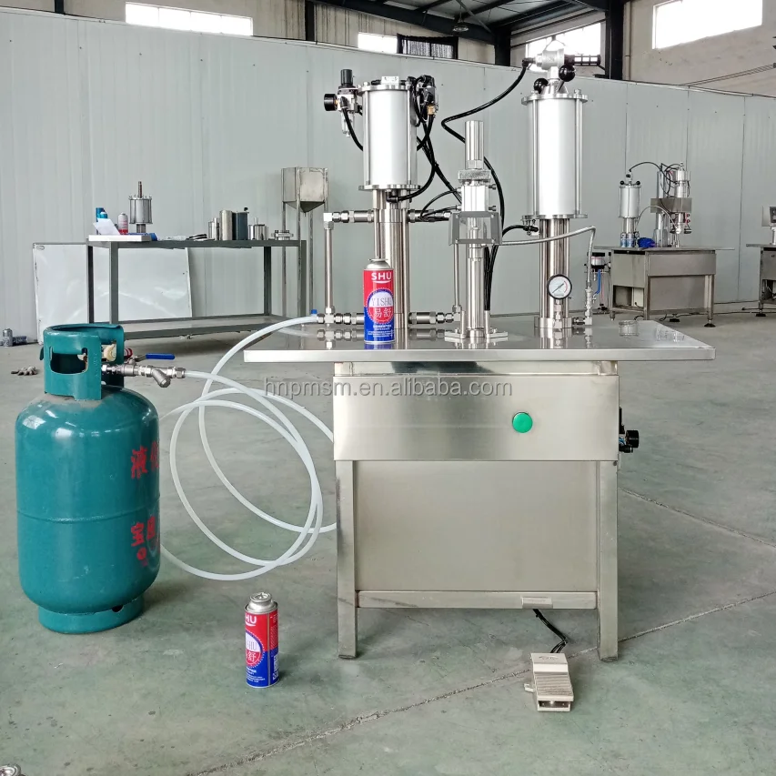 Aerosol Can Making Machine Production Line Perfume Spray Nozzle Air Freshener Spray Bottle Filling Equipment