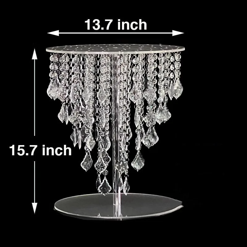 Crystal Cake Stand Flowers Vase  Candlestick Centerpieces Road Lead Candelabra Centerpieces Wedding porps Christmas deco