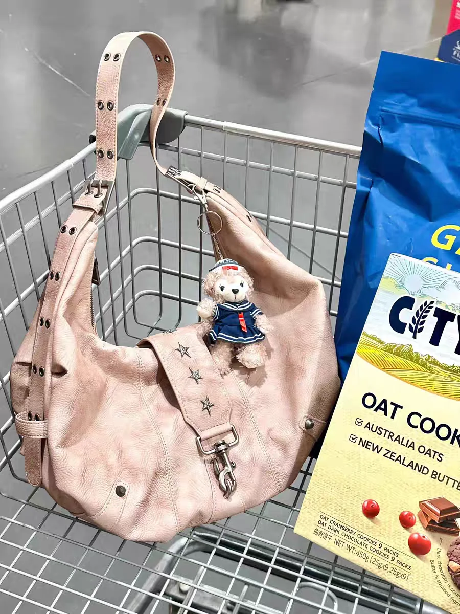 

Retro American Spicy Girl Sle Tote Bag Women's Commuter Bag Faionable Crossbody Bag Small Design Leisure Sle