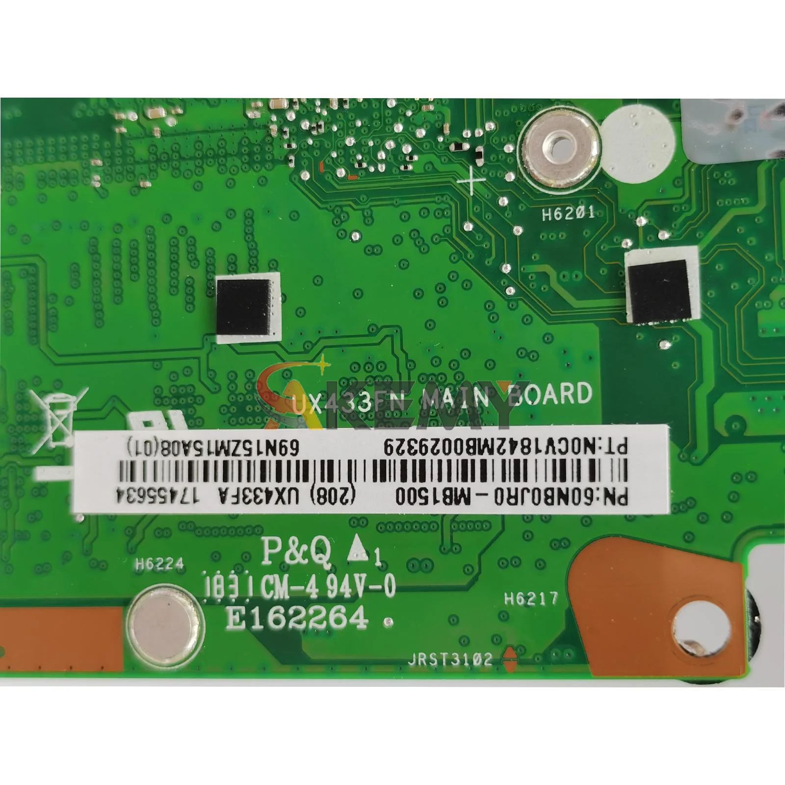 Ux433fa placa-mãe do portátil para asus zenbook ux433fa u4300f ux433fn ux433f notebook mainboard com i3 i5 i7 cpu 100% testes ok stk