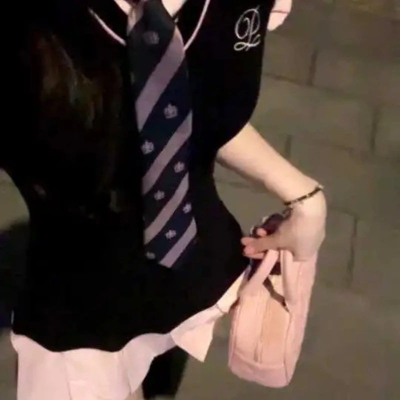 

College Sle Slim Fit ort Sve Vest 2025 New Pure Desire JK Pleated Skirt Dr Splice Waist Cinching Spicy Girl Summer wewew
