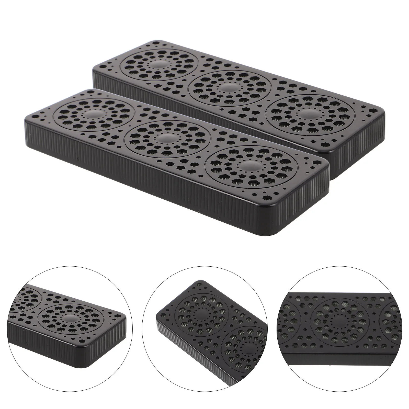 

2 Pcs Cigar Case Tube Humidifier Refill Cabinet Humidor Humdor Container Humidification System Black Humidity Holder Accessory