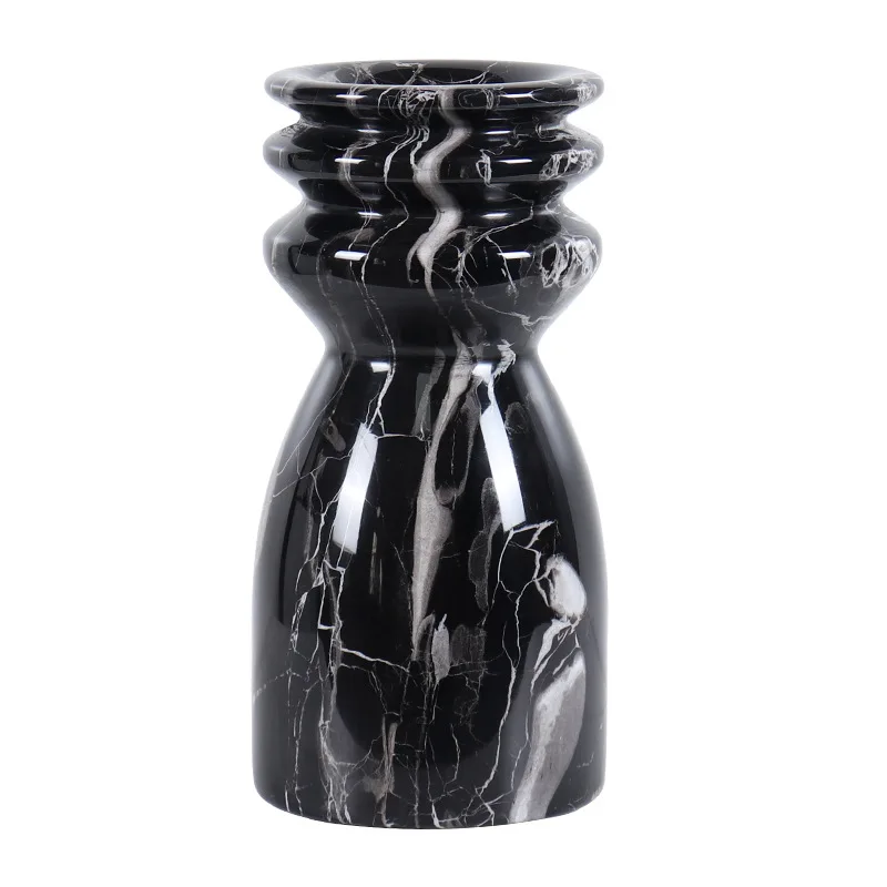 

Creative marble hydroponic vase, dried flower arrangement immortal flower device