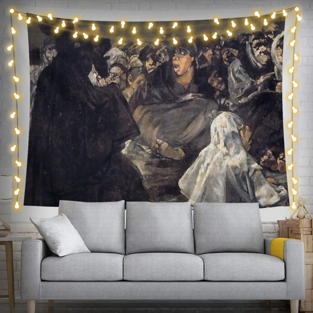 The Great He-Goa Francisco de Goya, c. Halloween Decorations Child Tapestry Home Decorating Room