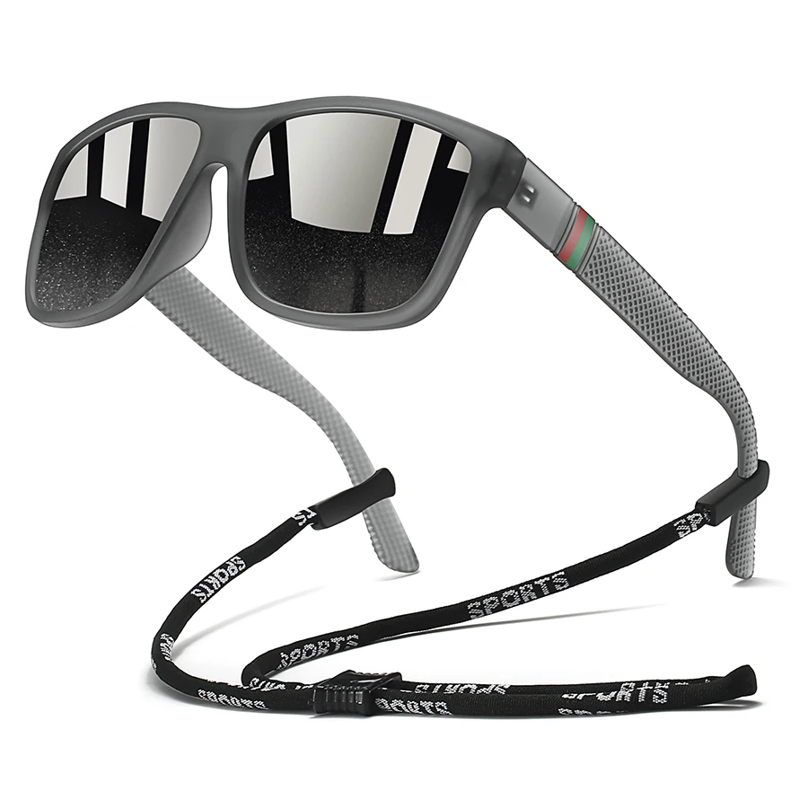 

Модные солнцезащитные очки UV400 с цепочкой, винтажные клетчатые очки для мужчин и женщин, легкие защитные очки для вождения, рыбалки